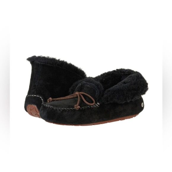 Ugg Tall Alena suede slippers in Black 7 - Picture 4 of 16
